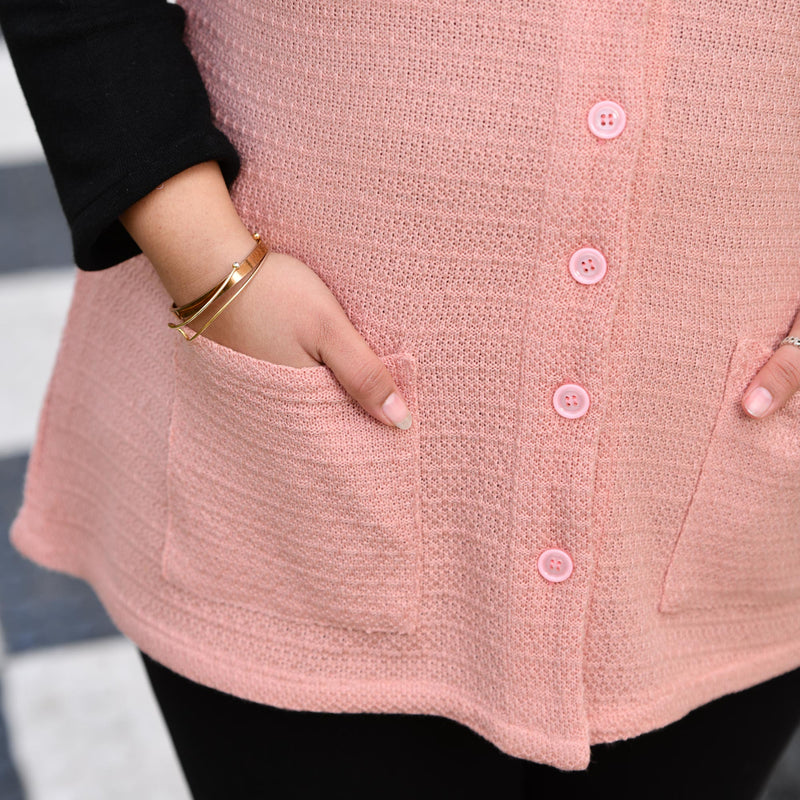 Woollen Rose Bud Knitted Cardigan