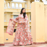 Vintage Rose Sequin Embroidered Net Lehenga Set