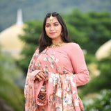 Vintage Rose Sequin Embroidered Net Lehenga Set