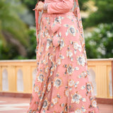 Vintage Rose Sequin Embroidered Net Lehenga Set