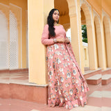 Vintage Rose Sequin Embroidered Net Lehenga Set