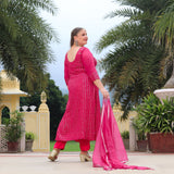 Ruby Pink Sequin Embroidered Kurta