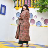 Rust Brown Kalamkari Gota Patti Kurta