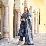Mystic Blue Modal Kurta