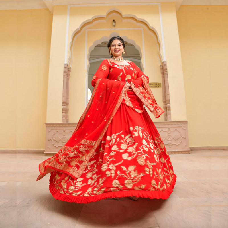 Scarlet Sage Banarasi Anarkali Dress