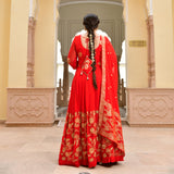 Scarlet Sage Banarasi Anarkali Dress