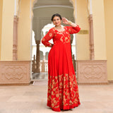 Scarlet Sage Banarasi Anarkali Dress