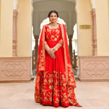 Scarlet Sage Banarasi Anarkali Dress