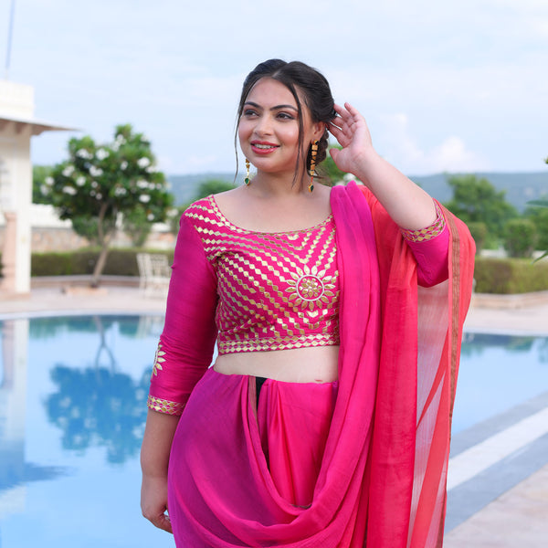 Shahi Gulabi  Gota patti Blouse