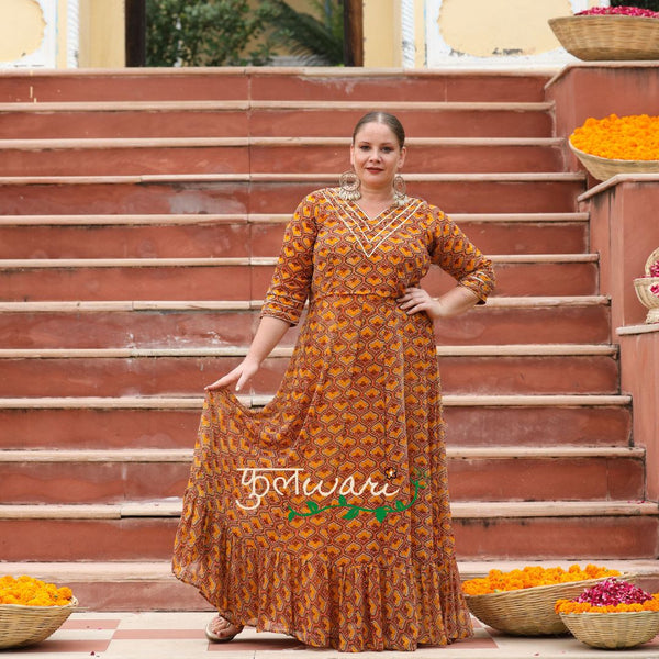 Khet Mai Sarso Anarkali Dress