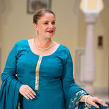 Oceanside Blue Sequin Chinon Sharara Set