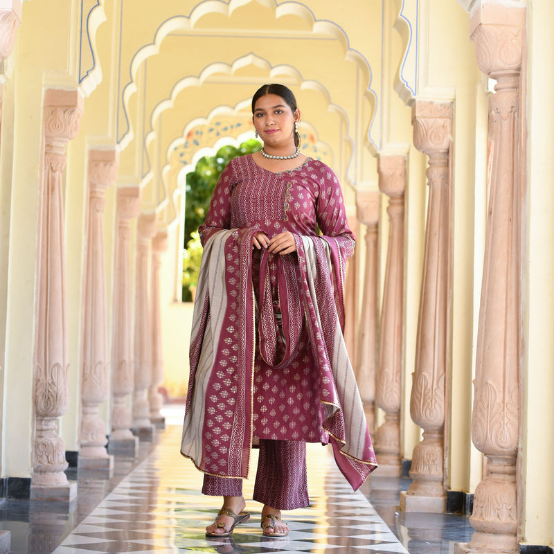 Dark Fuchsia Modal Kurta