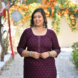 Antique Fuschia Rayon Kurta