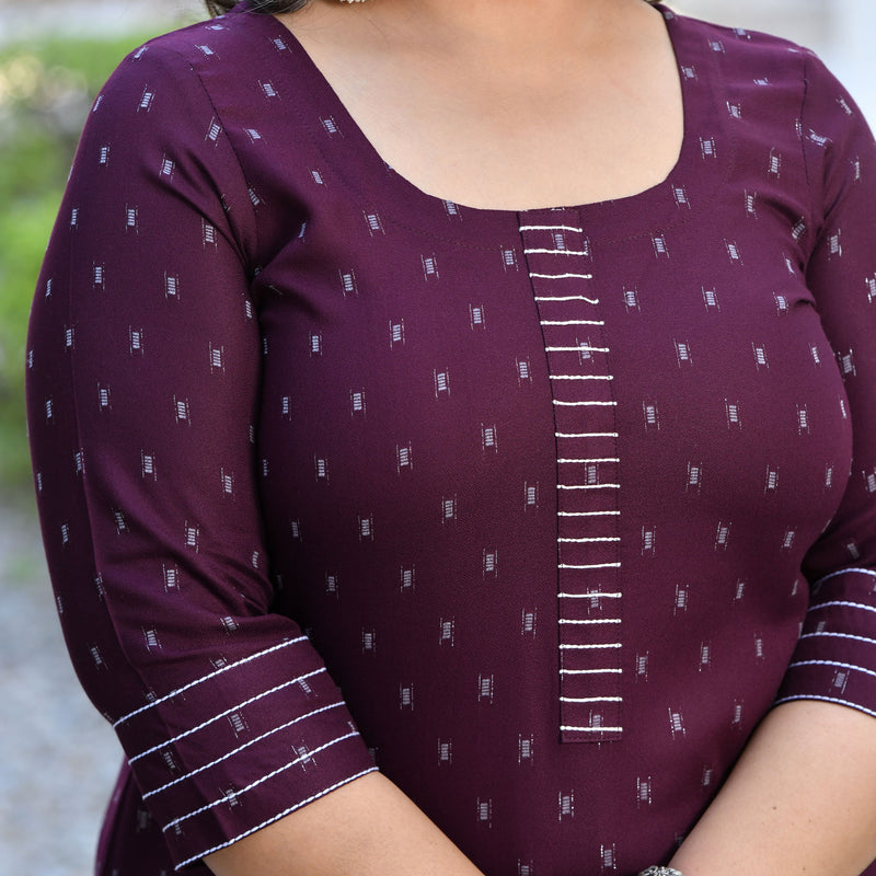 Antique Fuschia Rayon Kurta