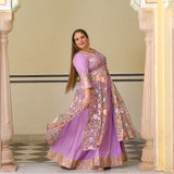 Secrets Of Lavender Floral Net Cape Set