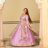 Secrets Of Lavender Floral Net Cape Set