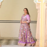 Secrets Of Lavender Floral Net Cape Set