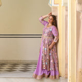 Secrets Of Lavender Floral Net Cape Set