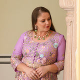 Secrets Of Lavender Floral Net Cape Set