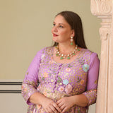Secrets Of Lavender Floral Net Cape Set
